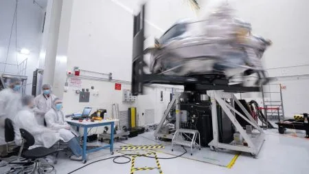 Mondlandefahrzeug Griffin-1 ist bereit für den Flug zum Mond