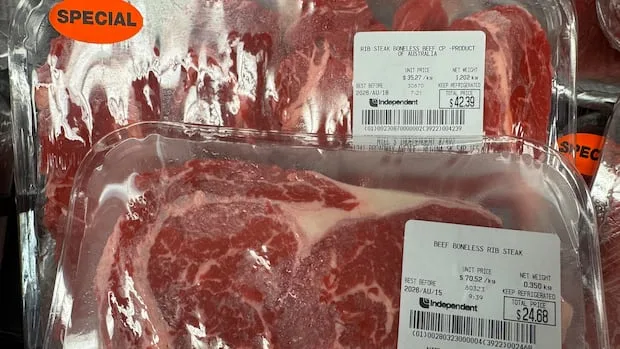 Why is Australian beef the cheaper option in Canadian grocery stores?