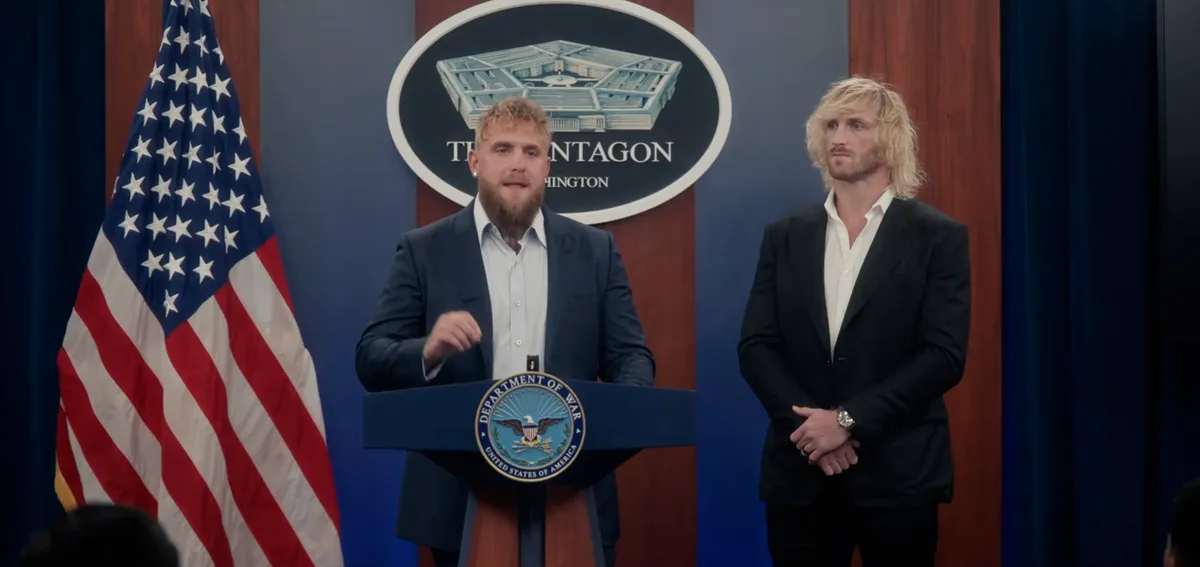 Jake & Logan Paul Address Troops At The Pentagon