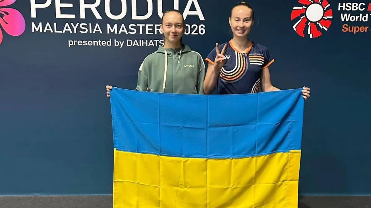 Displaced by war, Yevheniia Kantemyr and Polina Buhrova keep Ukraine's flag flying high