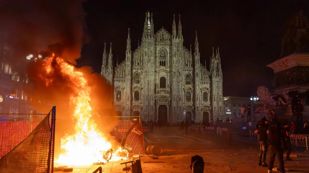 France's unrest spills across borders as protests turn violent in Belgium, Italy