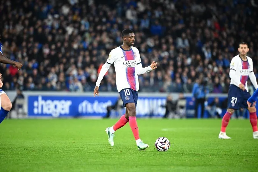 Penalty raté, passe décisive puis but : le quart d'heure renversant d'Ousmane Dembélé lors de Strasbourg-PSG en vidéo
