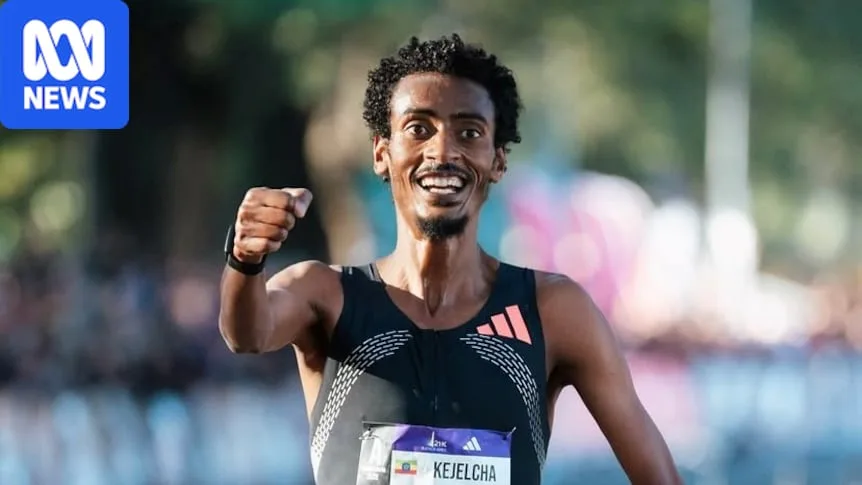 Runner smashes half-marathon record, heads straight to the football
