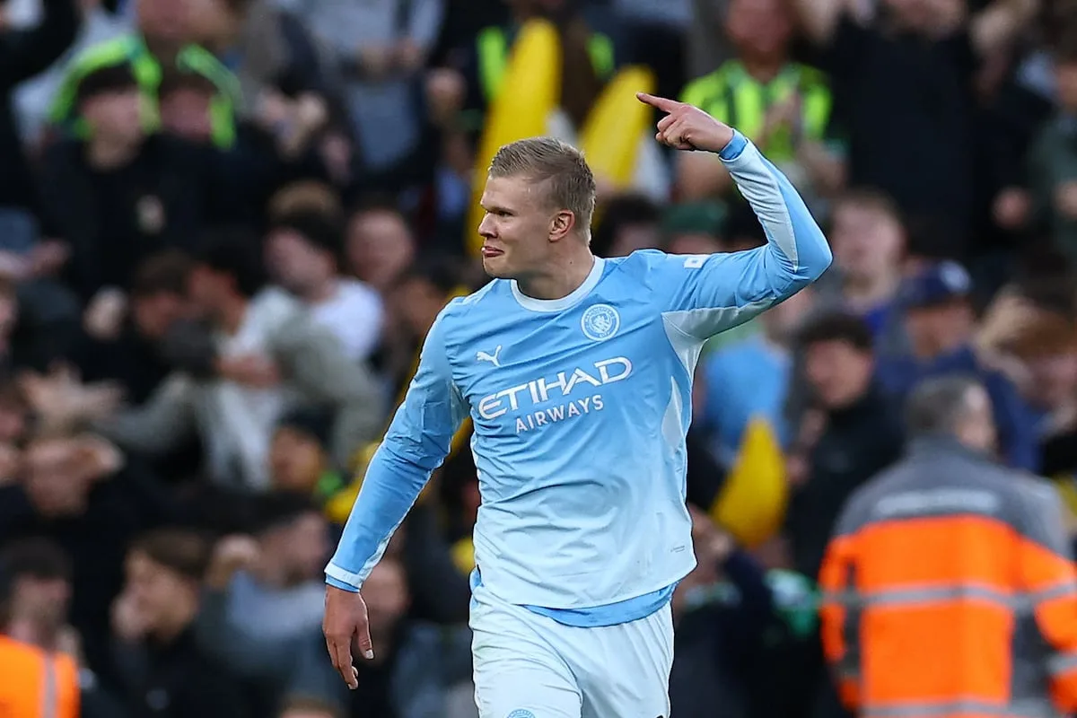 Haaland leads City past 10-man Liverpool in 3-0 win