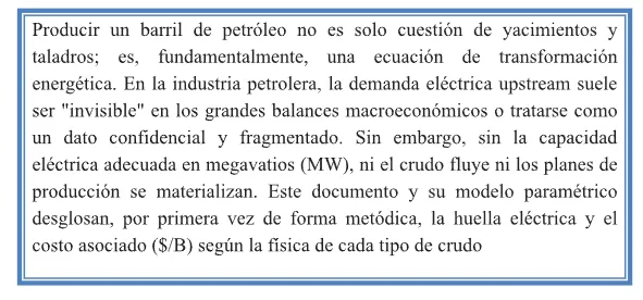 Nelson Hernández: Capacidad eléctrica necesaria en la producción de petróleo (Upstream)