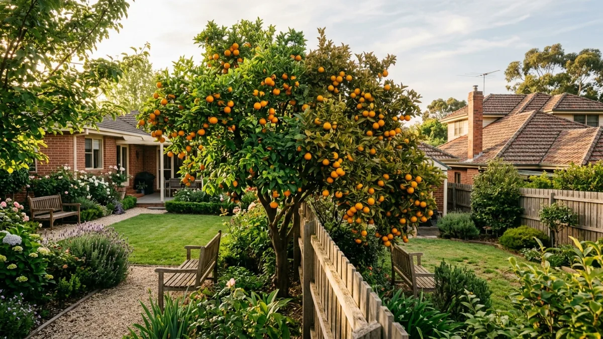 Família volta de viagem e encontra todas as laranjas de árvore plantada na divisa colhidas pelo vizinho