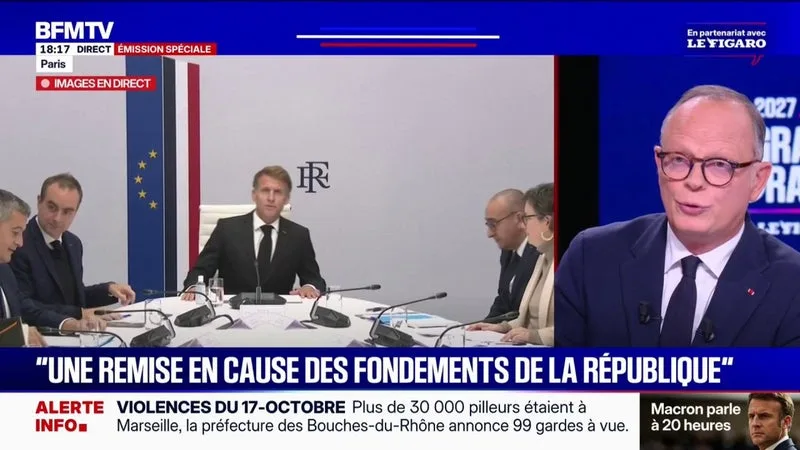 Journée du 17-octobre: la cellule de crise autour d'Emmanuel Macron a débuté
