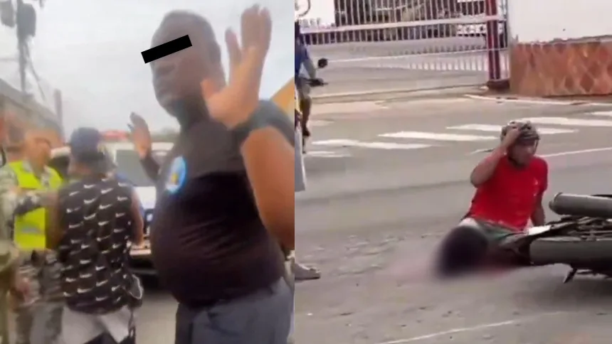 EN VIDEO | Cuestionada acción policial desató indignación tras accidente en La Guaira: Motorizado perdió la pierna y no querían auxiliarlo