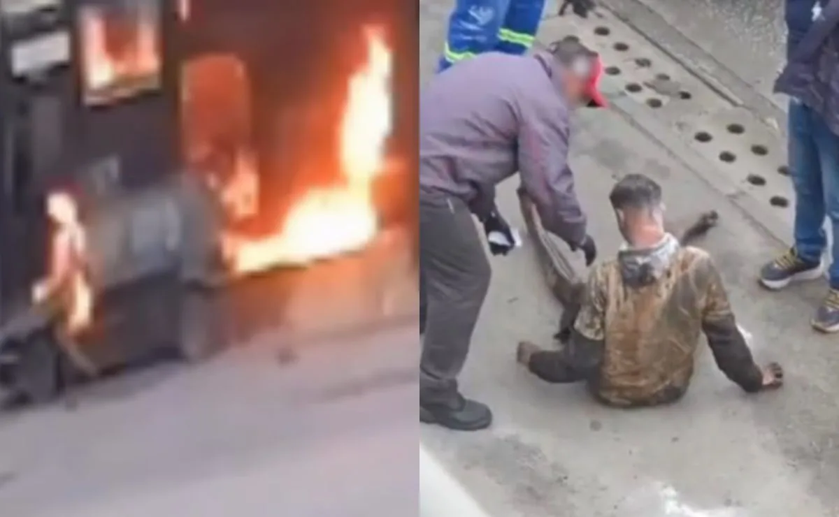 Vídeo mostra adolescente correndo em chamas após explosão de galão em Paranaguá; vítima teve 70% do corpo queimado