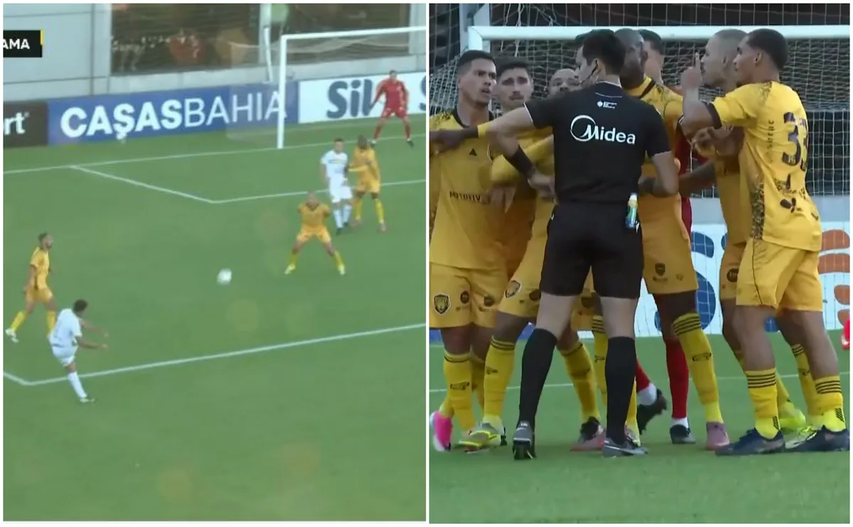 Sem VAR, duelo da Série C tem pênalti polêmico e gera revolta; veja o lance