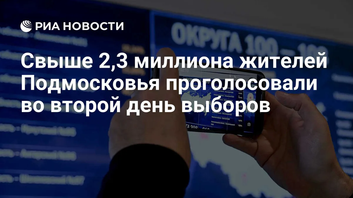Свыше 2,3 миллиона жителей Подмосковья проголосовали во второй день выборов