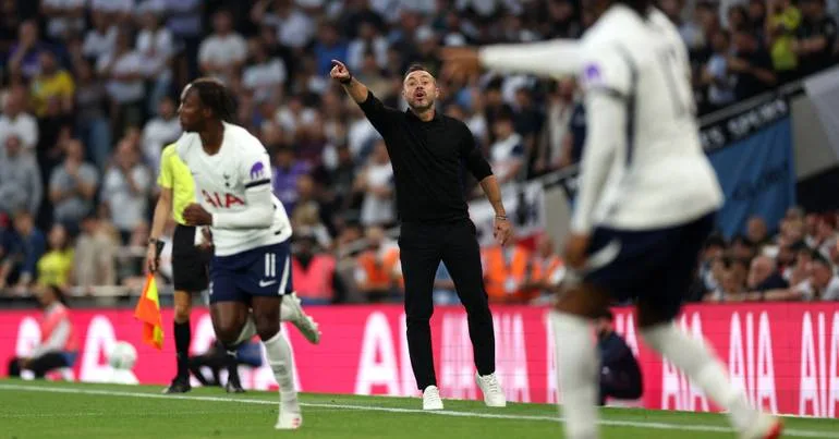 De Zerbi quer pôr o Tottenham a marcar com jantares e TPC