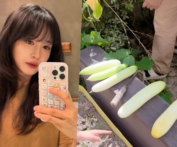 성유리, 핑클 21년 만 완전체 앞두고 본캐 '엄마' 모드..父와 딸 오이농사 ‘훈훈’