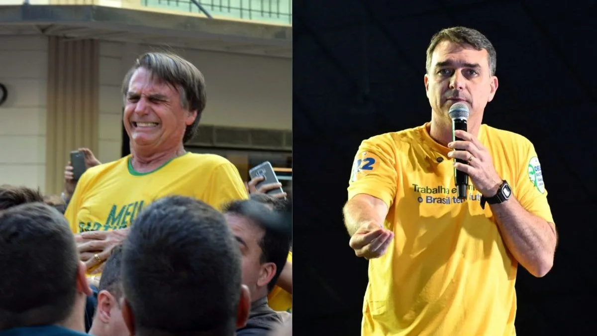 Mensagem de ameaça com emojis de faca contra Flávio foi publicada na mesma cidade onde Jair Bolsonaro foi esfaqueado