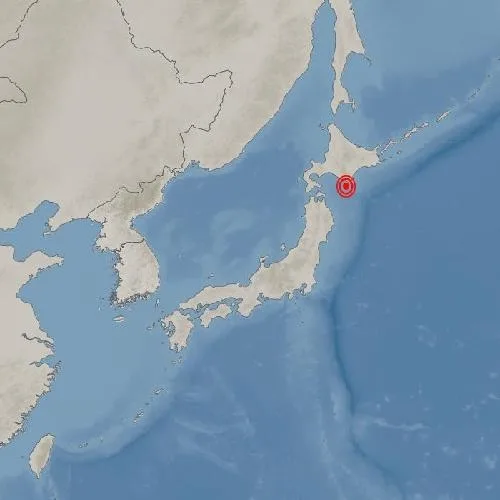 일본 홋카이도 삿포로시 남동쪽 바다서 규모 6.0 지진 발생