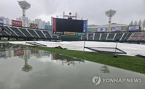 프로야구 LG-롯데 부산 경기 우천 취소…추후 재편성