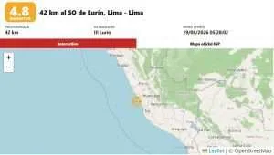 Sismo de 4.8 sacudió a la ciudad de Lima