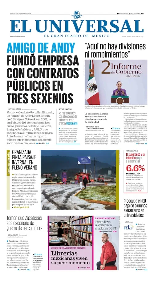 Portada impresa del 2 de septiembre de 2026