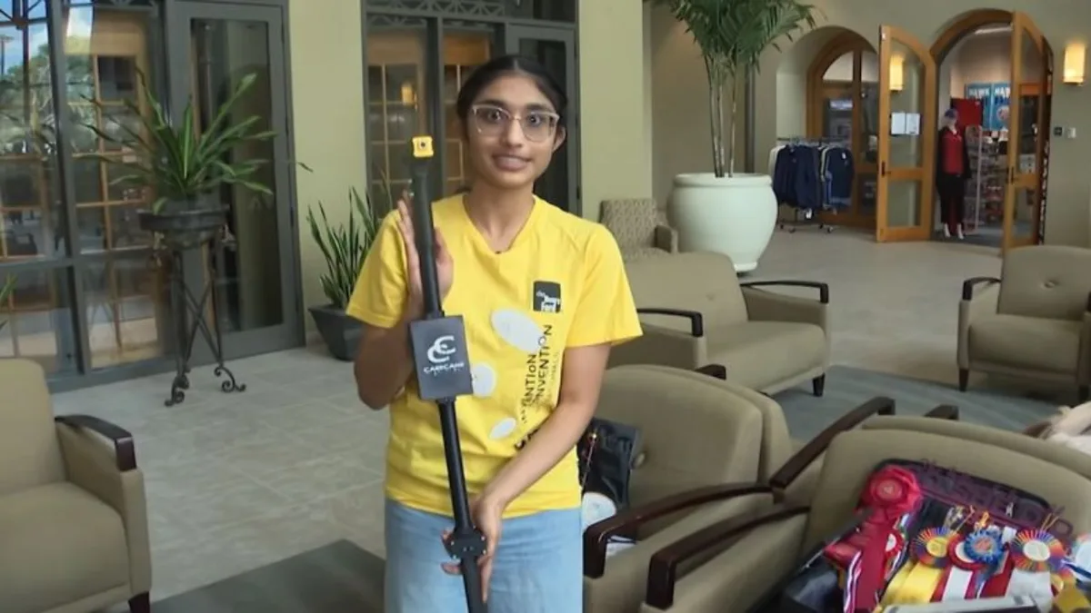 Florida teen Ishanvi Sabniveesu builds AI cane that describes surroundings, works offline and calls for help