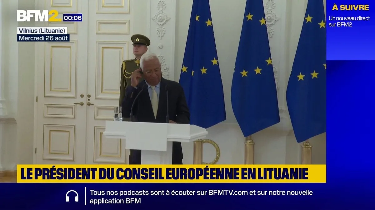 Antonio Costa félicite la Lituanie pour son "soutien indéfectible et sans équivoque" à l'Ukraine