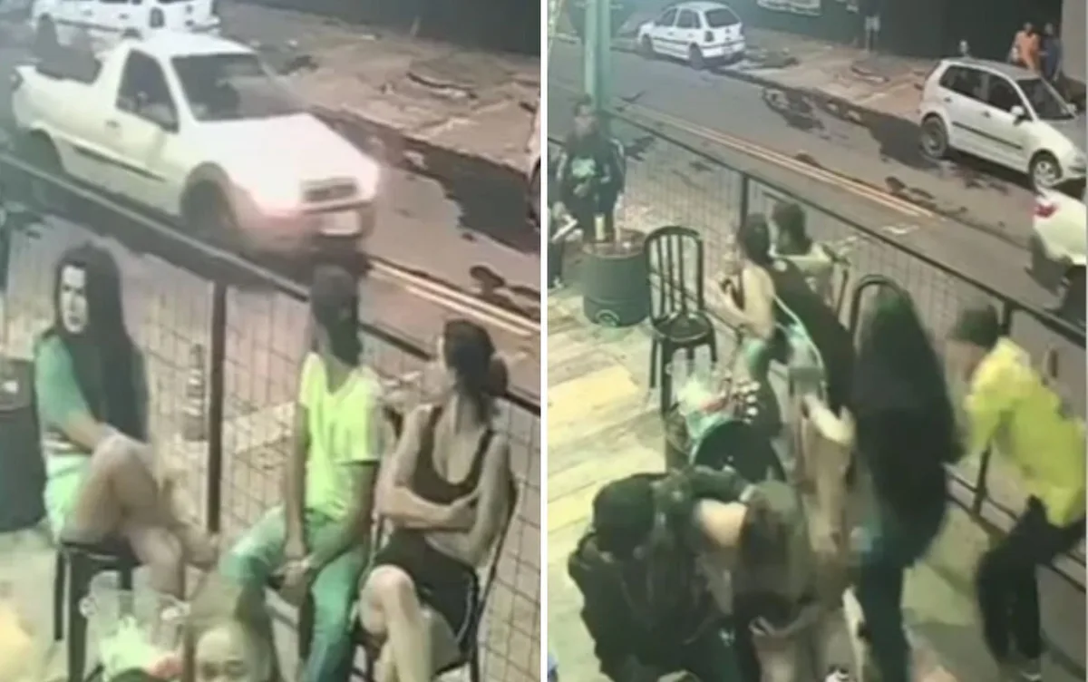 Vídeo mostra pânico de clientes após série de tiros em frente a distribuidora; um suspeito foi preso