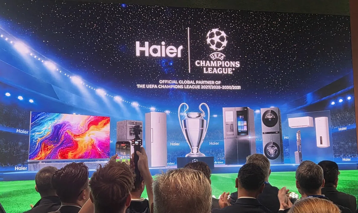 Haier patrocinará la Liga de Campeones entre 2027 y 2031