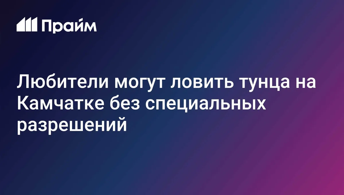 Любители могут ловить тунца на Камчатке без специальных разрешений