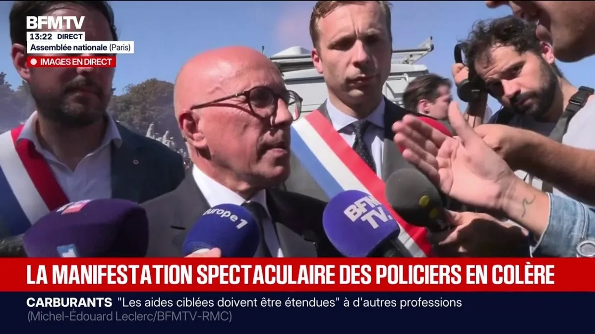 Manifestation des policiers: "La sécurité n'a jamais été une priorité pour le président de la République", juge Éric Ciotti