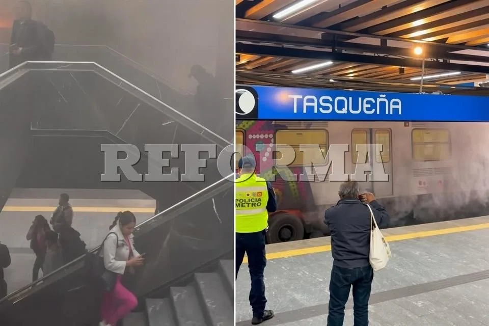 Desalojan Metro Tasqueña por presencia de humo en vagón