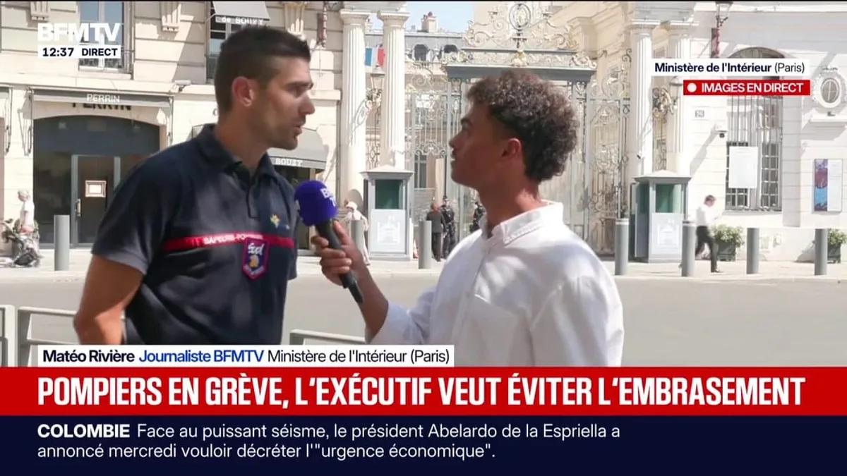 Pompiers en grève: l'intersyndicale est actuellement reçue par le ministre de l’Intérieur Laurent Nuñez