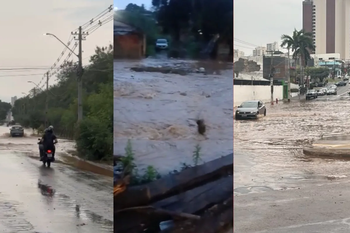 Chuva em uma noite atinge 85% do volume esperado para outubro em Cuiabá, diz prefeitura