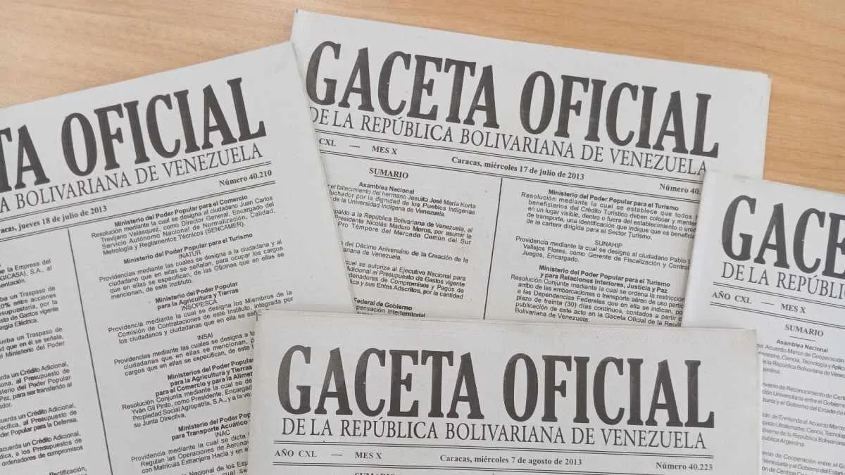 Gaceta Oficial N° 43.440: Sumario