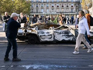 Paris police report 855 arrests after violent clashes and looting during protests