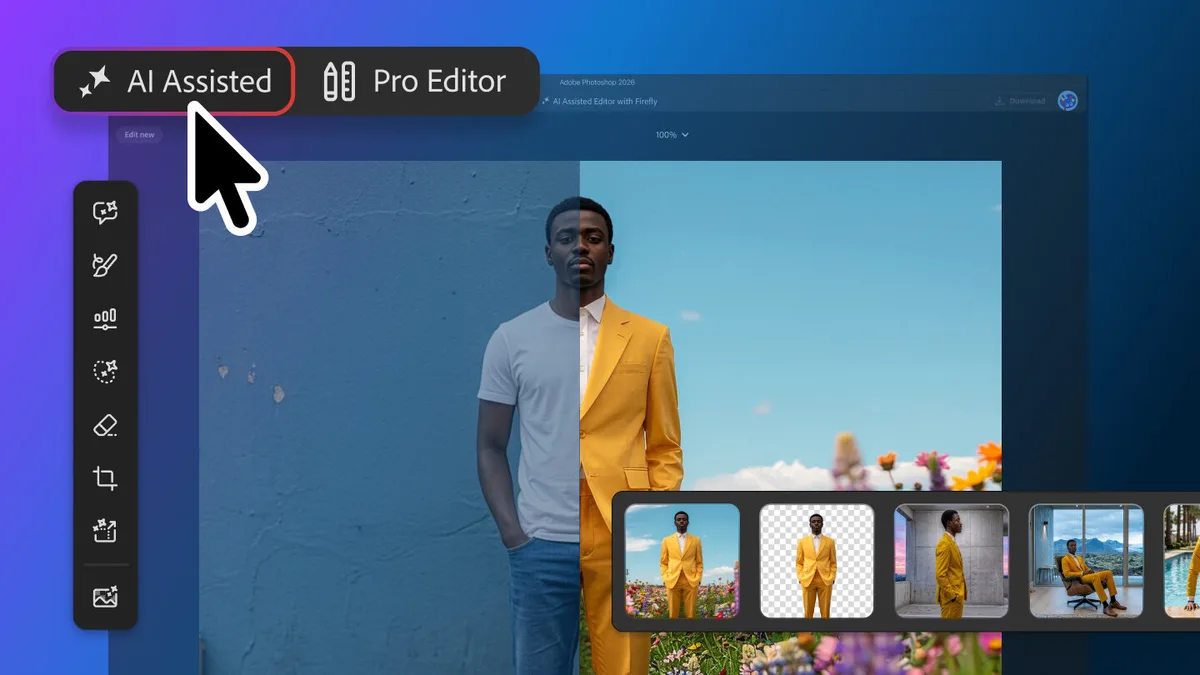 Photoshop casse ses codes : une seconde interface 100% pensée pour l'IA fait son apparition