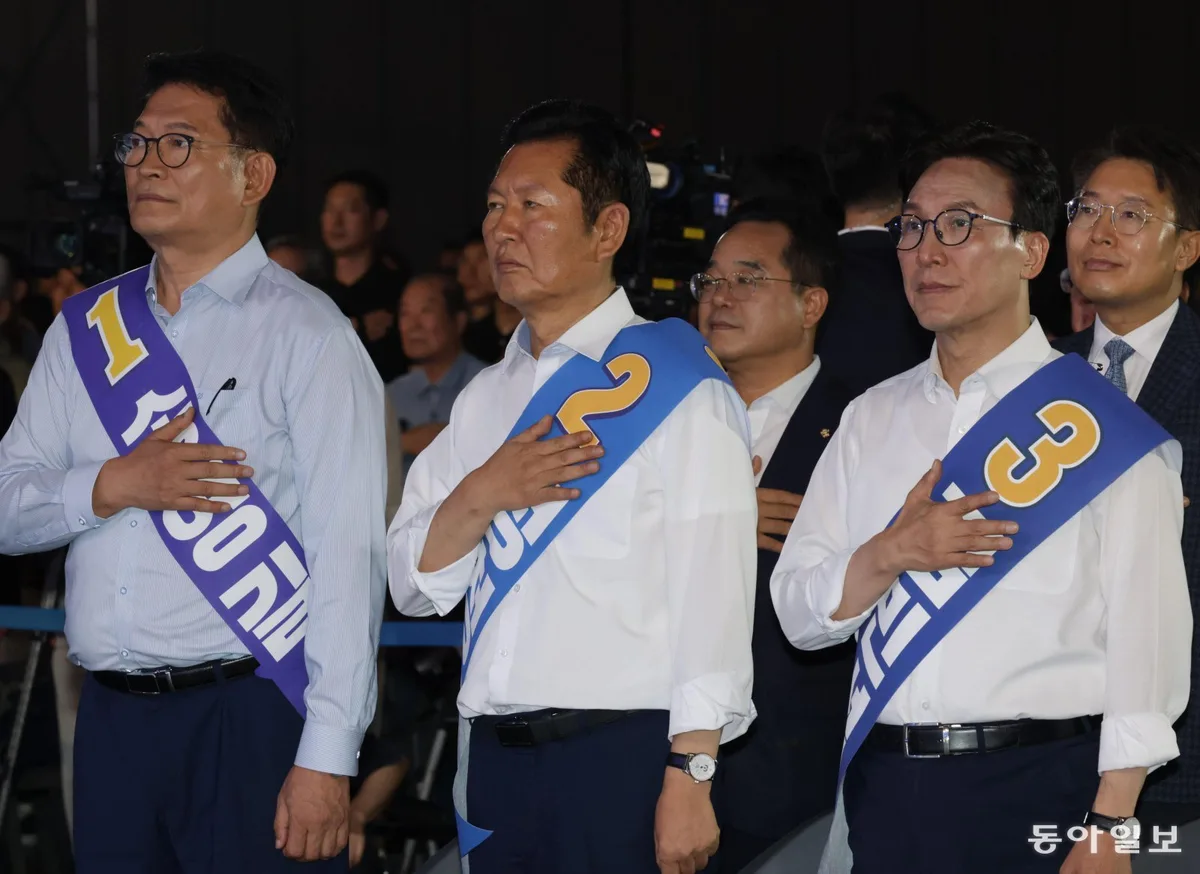 “김민석 유리한 고지 선점”… 정청래, 여론조사 20%P 이겨야 승산