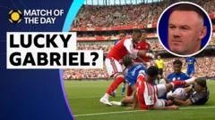 Gabriel was 'extremely lucky' to avoid red - Rooney