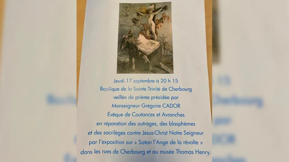 Une veillée de prières contre l'exposition sur Satan à Cherbourg ? L'évêque de Coutances et Avranches dément un tract