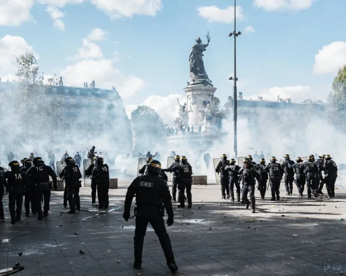Arrests over France protests rise to 1,800, with whole streets in Paris ‘devastated’ – Europe live