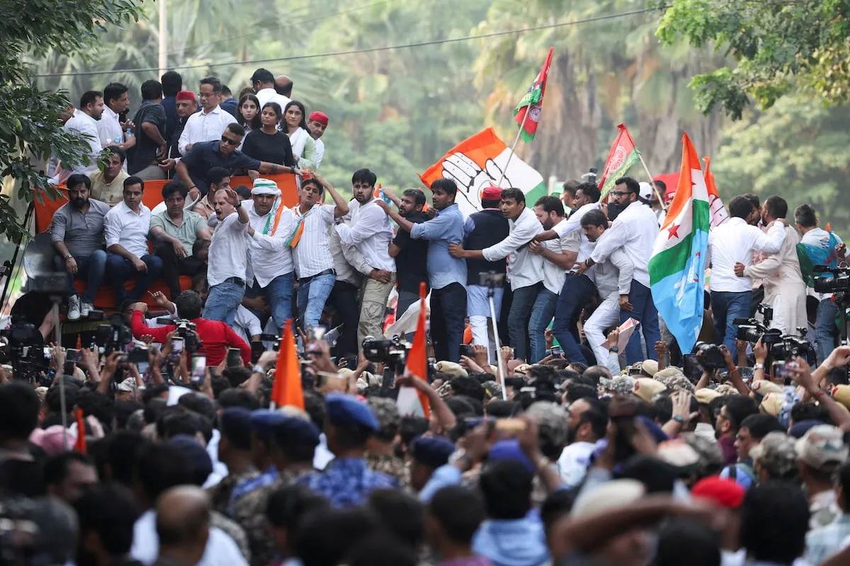 New Delhi locked down as youth movement challenges election chief