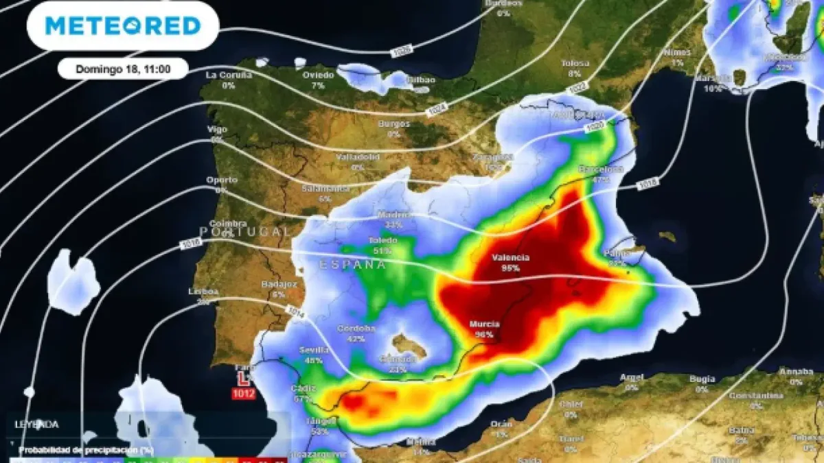 Cambio de tiempo "significativo": una DANA provocará lluvias intensas y otro frente bajará las temperaturas este fin de semana