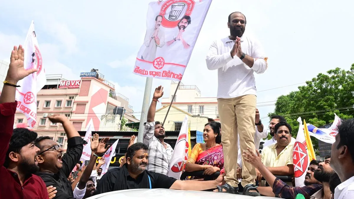 NDA candidate Vangaveeti Radha Krishna files nomination for Vijayawada Mayor post