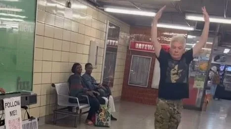 Mike Myers danced in a Toronto subway station. Commuters were unfazed
