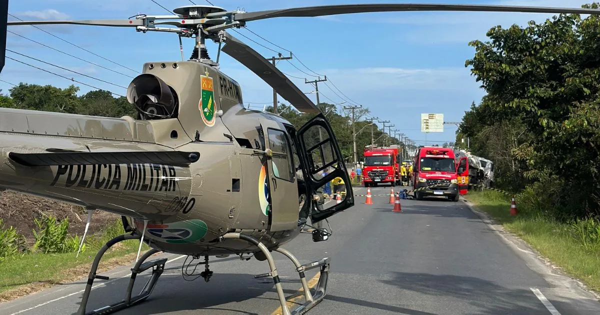 Motorista morre preso às ferragens após batida com caminhão e equipe Águia é acionada em SC