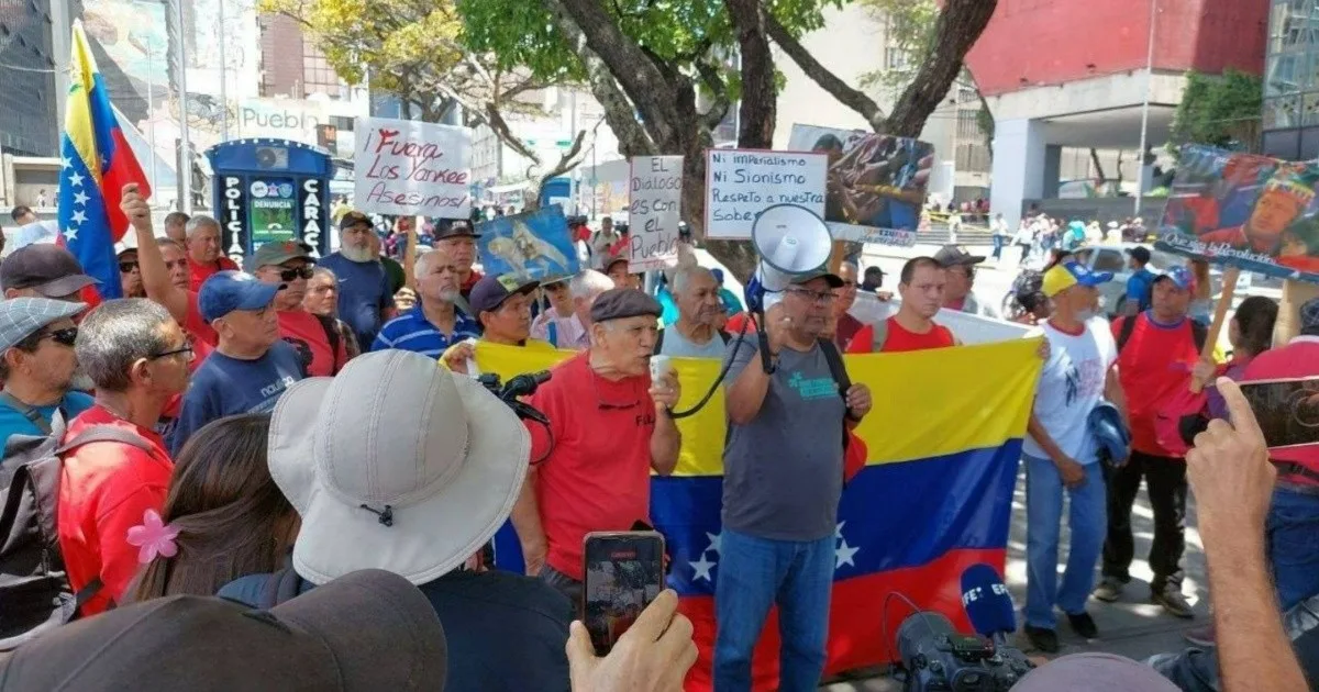 Chavistas protestaron contra el acuerdo petrolero