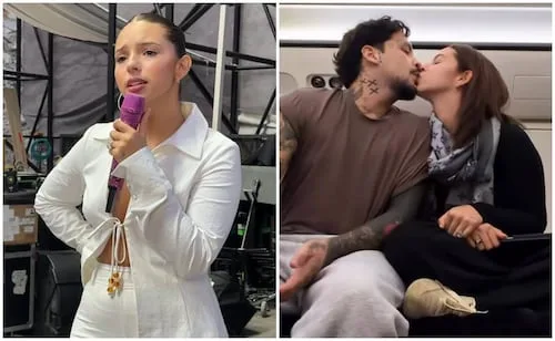 Ángela Aguilar, puro amor con Nodal en España: así ensaya "Cielito lindo", tema que cantará en Premios Juventud