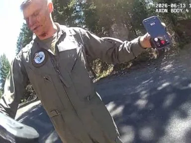 'Hey, buddy, I just crashed': Footage shows pilot walking away from fighter jet crash