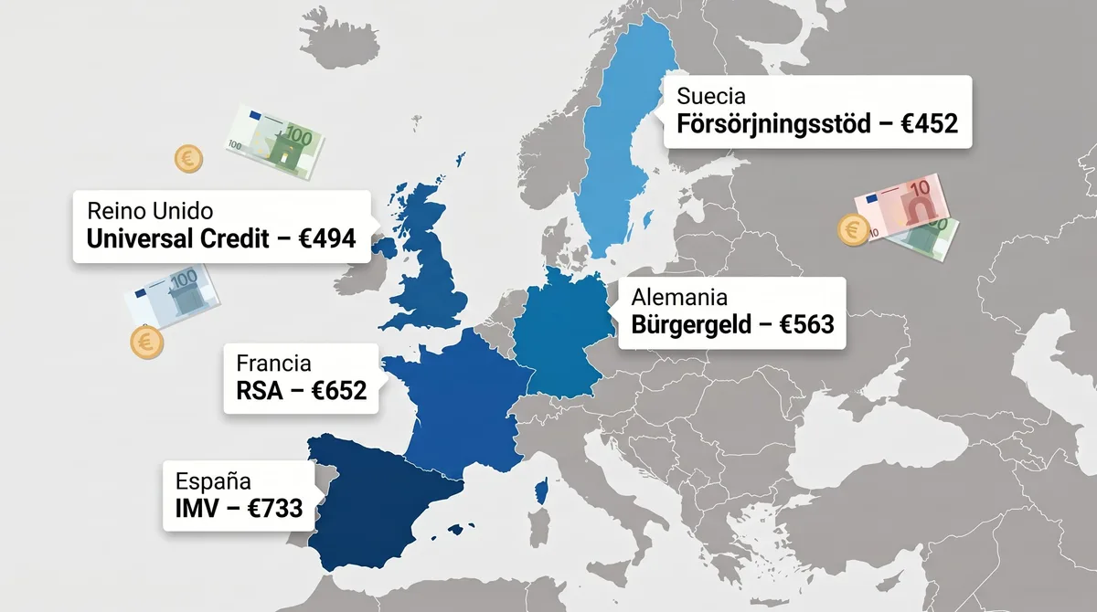 El ingreso mínimo vital español supera al de Francia y Alemania, pero el poder adquisitivo recorta la diferencia