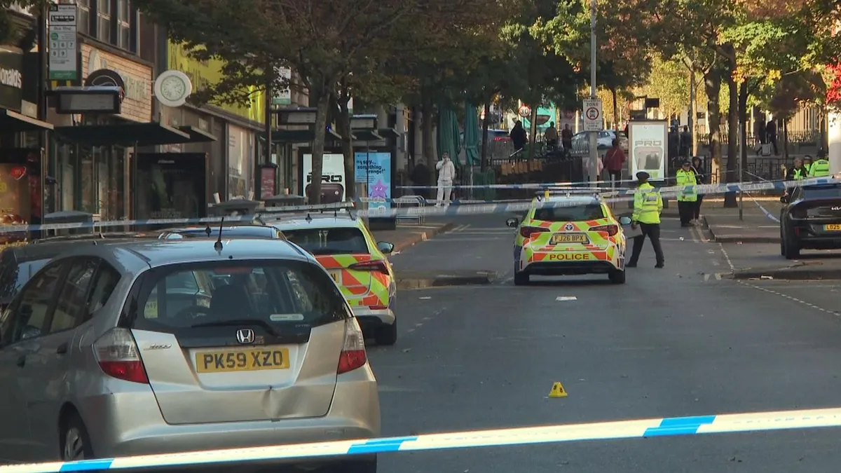 Police officer shot in Nottingham city centre