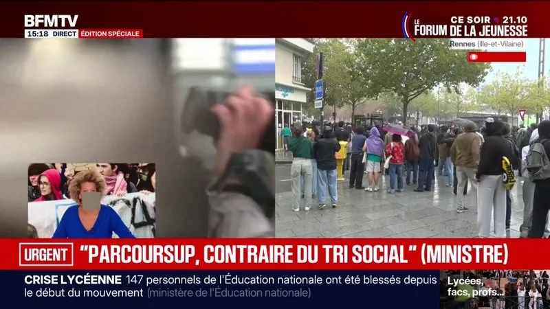 Mobilisation lycéenne et étudiante: une manifestation globalement calme à Rennes