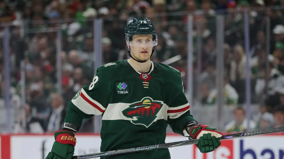 Wild’s Nico Sturm injured after taking puck to head